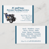 Blue and White Pressure Washing Company Visitenkarte (Vorne/Hinten)