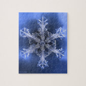 Blue and White Real Snowflake Hard Jigsaw Puzzle (Vertikal)