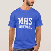 Blue and White School Spirit Custom Football Team T-Shirt (Vorderseite)