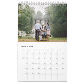 Blue and White Scrapbook Custom Family Photo 2026  Kalender (Mär 2026)