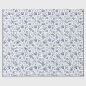 Blue and White Seashell Geschenkpapier (Flach)