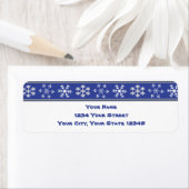 Blue and White Snowflake Address Label #HolidayZ (Insitu)
