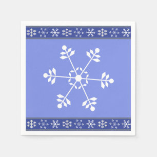 Blue and White Snowflake Napkin #HolidayZ Serviette