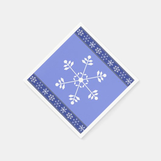 Blue and White Snowflake Napkin #HolidayZ Serviette (Ecke)