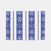 Blue and White Snowflake Throw #HolidayZ Fleecedecke (Vorderseite (Horizontal))