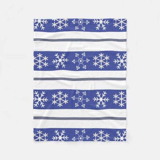 Blue and White Snowflake Throw #HolidayZ Fleecedecke (Vorderseite)