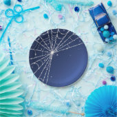 Blue and White Sparkling Diamond Spider Web Pappteller (Party)