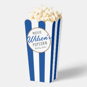 Blue and White Special Event Movie Night Popcorn Geschenkschachtel