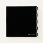 Blue and White Spirograph Design Notebook Notizblock (Rückseite)