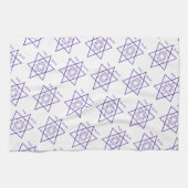 Blue and White Star von David für Chanukah Geschirrtuch (Horizontal)