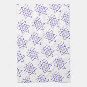 Blue and White Star von David für Chanukah Geschirrtuch (Vertikal)