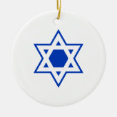 Blue and White Star von David Keramik Ornament (Vorne)