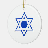 Blue and White Star von David Keramik Ornament (Links)