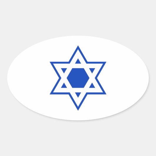 Blue and White Star von David Ovaler Aufkleber (Vorderseite)