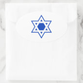 Blue and White Star von David Ovaler Aufkleber (Tasche)