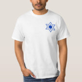 Blue and White Star von David T-Shirt (Vorderseite)