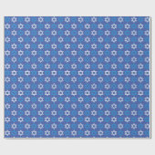 Blue and White Star von David Wrapping Paper Geschenkpapier (Flach)