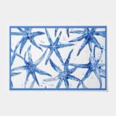 Blue and White Starfish Doormat Fußmatte (Vorderseite)