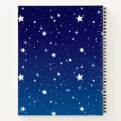 Blue and White Stars und Sky Dream Journal Notizblock (Rückseite)