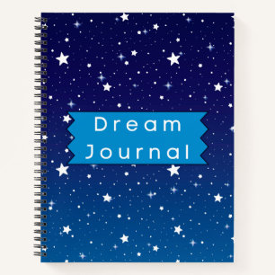 Blue and White Stars und Sky Dream Journal Notizblock