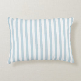 Blue and White Stripe Cabana Pillow Beach Club Dekokissen