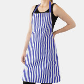 Blue And White Stripe Pattern Apron Schürze (InSitu)