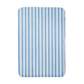 Blue and White Striped Badematte (Vorderseite Vertikal)