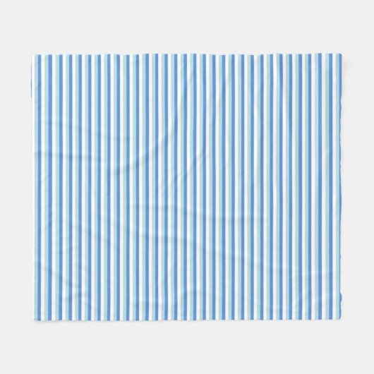 Blue and White Striped Fleecedecke (Vorderseite (Horizontal))