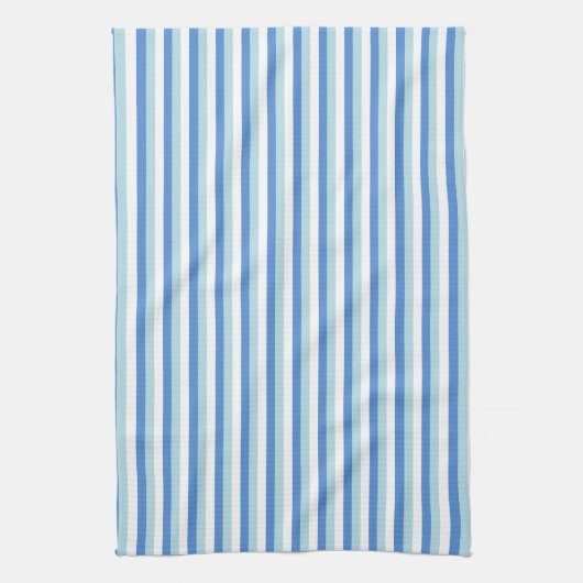 Blue and White Striped Geschirrtuch (Vertikal)