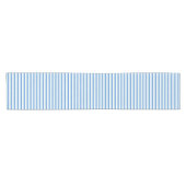 Blue and White Striped Kurzer Tischläufer (Horizontal)