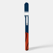 Blue and White Stripes Basketball Jersey Case-Mate iPhone Hülle (Rückseite / Links)