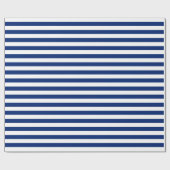 Blue and White Stripes Geschenkpapier (Flach)