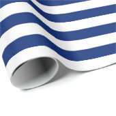 Blue and White Stripes Geschenkpapier (Rolleneckpunkt)