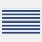Blue and White Stripes Geschenkpapier Set (Vorderseite 3)