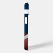 Blue and White Stripes Jersey Fußball Case-Mate iPhone Hülle (Rückseite / Rechts)