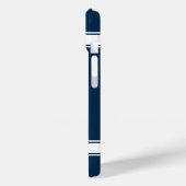 Blue and White Stripes Jersey Fußball Case-Mate iPhone Hülle (Rückseite / Links)
