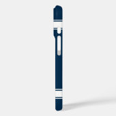 Blue and White Stripes Jersey Grid Eisen Football Case-Mate iPhone Hülle (Rückseite / Links)