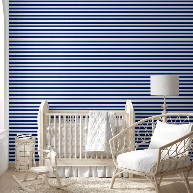 Blue and White Stripes Tapete (Kinder)