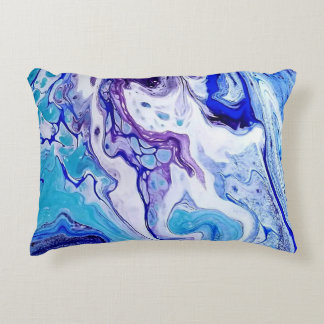 Blue and White Swirls Cushion – Unique Design Dekokissen