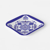 Blue and White Talavera Drei Quadrate Pappteller (Gewinkelt)