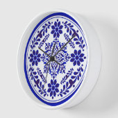 Blue and White Talavera Three Uhr (Winkel)
