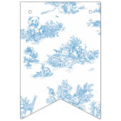 Blue and White Toile de Jouy Baby Dusche Wimpelkette (Zweite Fahne)