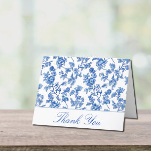 Blue and White Wedding Dankeschön Card Dankeskarte