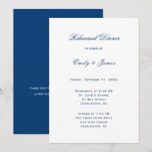 Blue and White Wedding Einladung (Vorne/Hinten)