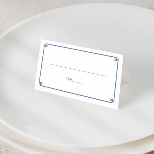 Blue and White Wedding Elegante Chinoiserie Printi Platzkarte