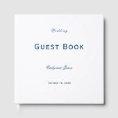 Blue and White Wedding Gästebuch (Vorderseite)