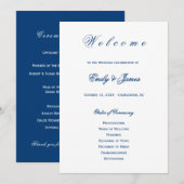 Blue and White Wedding  Programm (Vorne/Hinten)