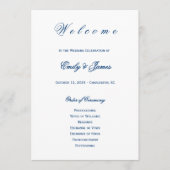 Blue and White Wedding  Programm (Vorderseite)