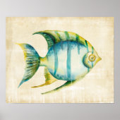 Blue and Yellow Aquarium Fish Poster (Vorne)