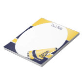 Blue and Yellow Chepad Notepad Notizblock (Rotiert)